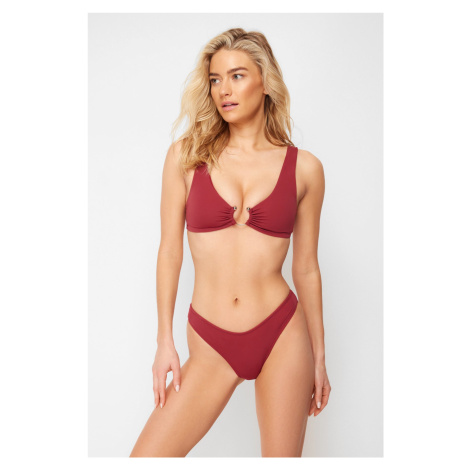 Trendyol Burgundy Bralet Accessory Regular Bikini Set