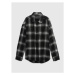 GAP LS FLANNEL Dievčenská košeľa, čierna, veľkosť