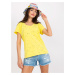 Yellow monochrome T-shirt with holes