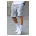 Madmext Men's Printed Dyed Gray Capri Shorts 5439