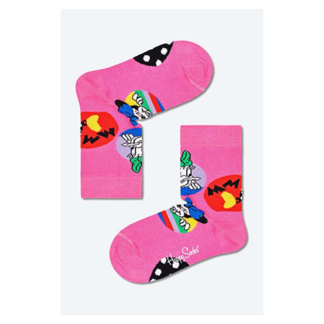 Detské ponožky Happy Socks x Disney Daisy & Minnie fialová farba, KDNY01-3302