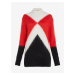Krémovo-červený dámsky sveter s prímesou vlny Tommy Hilfiger