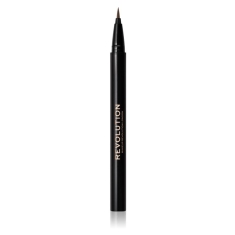 Makeup Revolution Hair Stroke Brow Pen fix na obočie odtieň Dark Brown