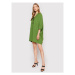 Sisley Každodenné šaty 4B5FLV015 Zelená Relaxed Fit
