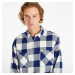 Košeľa Urban Classics Long Oversized Checked Shirt Dark Blue/ Cream