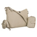 Kožená taška + peňaženka PTN D73-DS Light Beige