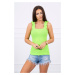 Blouse with frills on straps green neon