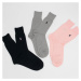 Polo Ralph Lauren 3Pack Mercerizd Crew Socks navy / šedé / ružové