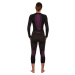 Dámske lyžiarske spodné nohavice BL580 I-Soft bezšvové čierno-fialové