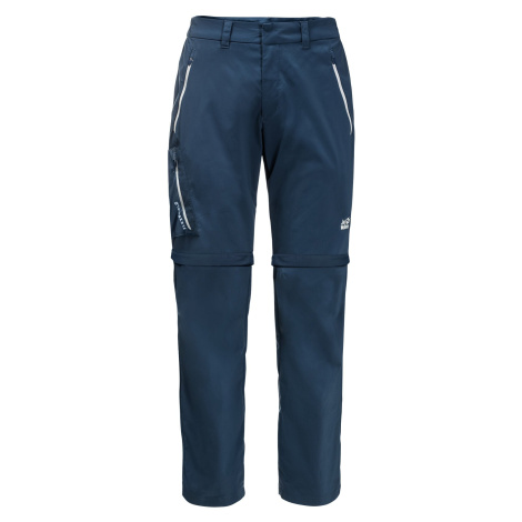 Men's Jack Wolfskin Overland Zip Away Thunder Trousers Blue