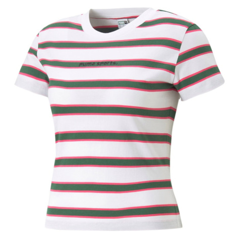 PUMA Funkčné tričko 'Team'  tmavozelená / ružová / čierna / biela