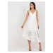 White summer dress with ruffle OCH BELLA