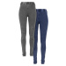 Women's Denim Jersey Leggings 2-Pack Dark Grey + Blue