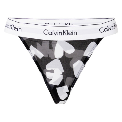 Calvin Klein Underwear Tangá  sivá / čierna / biela