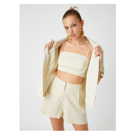 Koton Pleated Linen Shorts