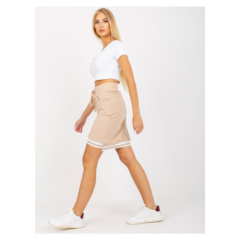 Beige cotton mini skirt OCH BELLA