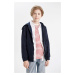 DEFACTO Boy's Hooded Navy Blue Zippered School Cardigan