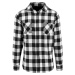 Build Your Brand Pánska flanelová košeľa BY031 Black