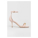 Kožené sandále Elisabetta Franchi ružová farba