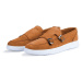 Ducavelli Airy Genuine Leather and Suede Men's Casual Shoes, Suede Loafers, Summer Shoes Tan.