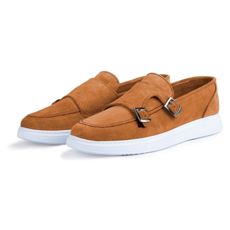 Ducavelli Airy pánske ležérne topánky z pravej kože a semišu, semišové mokasíny, letné topánky v