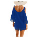 Plážové šaty s čipkou Lyric - modré