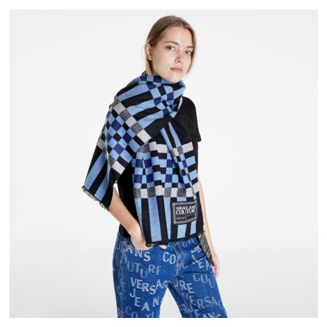 Versace Jeans Couture Check Scarf Black/ Light Blue