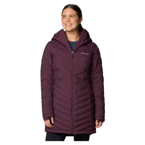 BURGUNDY DÁMSKA DLHŠIA PREŠÍVANÁ BUNDA COLUMBIA JOY PEAK HOODED II MID JACKET 2088641607