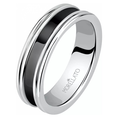 Morellato Luxusné oceľový prsteň s čiernym detailom Motown SALS65 65 mm