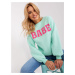 Mint hoodie with inscription