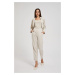 Women's cigarette pants MOODO - light beige