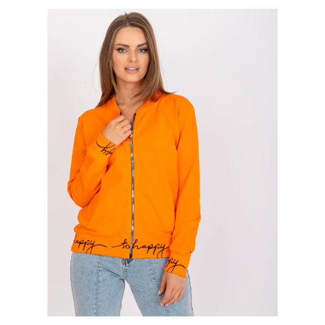 Orange Women's Hoodie without Zipper