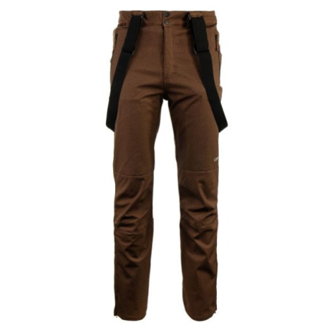 ALPINE PRO RUBENS Pánske lyžiarske nohavice, hnedá, veľkosť