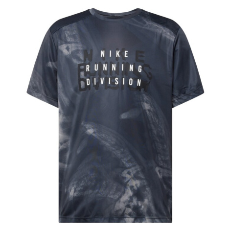 NIKE Funkčné tričko 'Run Division Rise 365'  sivá / čierna / biela