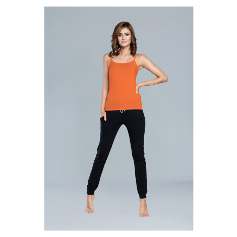 Ibiza T-shirt with narrow straps - orange Italian Fashion