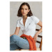 Polo tričko Polo Ralph Lauren dámsky, biela farba, s golierom, 211870245001