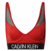 Calvin Klein Swimwear Bikinový top  hrdzavo červená / čierna / biela