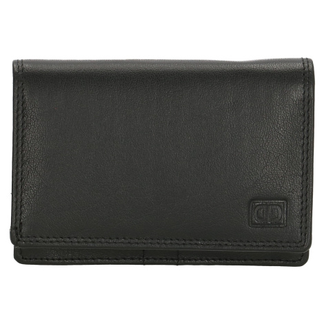 Double-D dámska kožená peňaženka 02C337-čierna