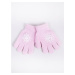 Yoclub Kids's Girls' Five-Finger Gloves RED-0012G-AA5A-009