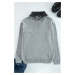 Trendyol Gray Casual Regular Half Turtleneck Plain Knitwear Sweater