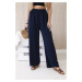 Wide trousers navy blue