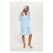 Misti women's long-sleeved bathrobe - blue