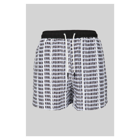 Plavky Karl Lagerfeld Seasonal Aop Short Boardshorts Biela