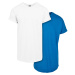 Pre-Pack Long Shaped Turnup Tee 2-Pack White + Sport Blue