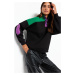 Trendyol Black Thick Inner Fleece Color Block Zippered Regular/Normal Fit Knitted Sweatshirt