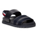 Tommy Hilfiger Sandále Elevated Hilfiger Strappy Sandal FM0FM05008 Tmavomodrá