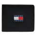 Tommy Jeans Veľká pánska peňaženka Tjm Heritage Leather Cc Wallet AM0AM12082 Čierna