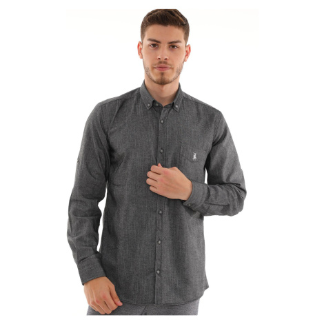 G723 DEWBERRY MEN'S SHIRT-BLACK