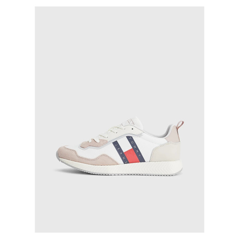 Beige-white women's sneakers with suede details TOMMY JEANS - Women Tommy Hilfiger