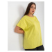 Lightweight lime women's t-shirt plus size loose fit